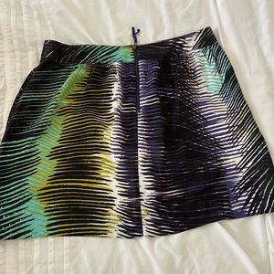 Loft summer multi color lined skirt size 12